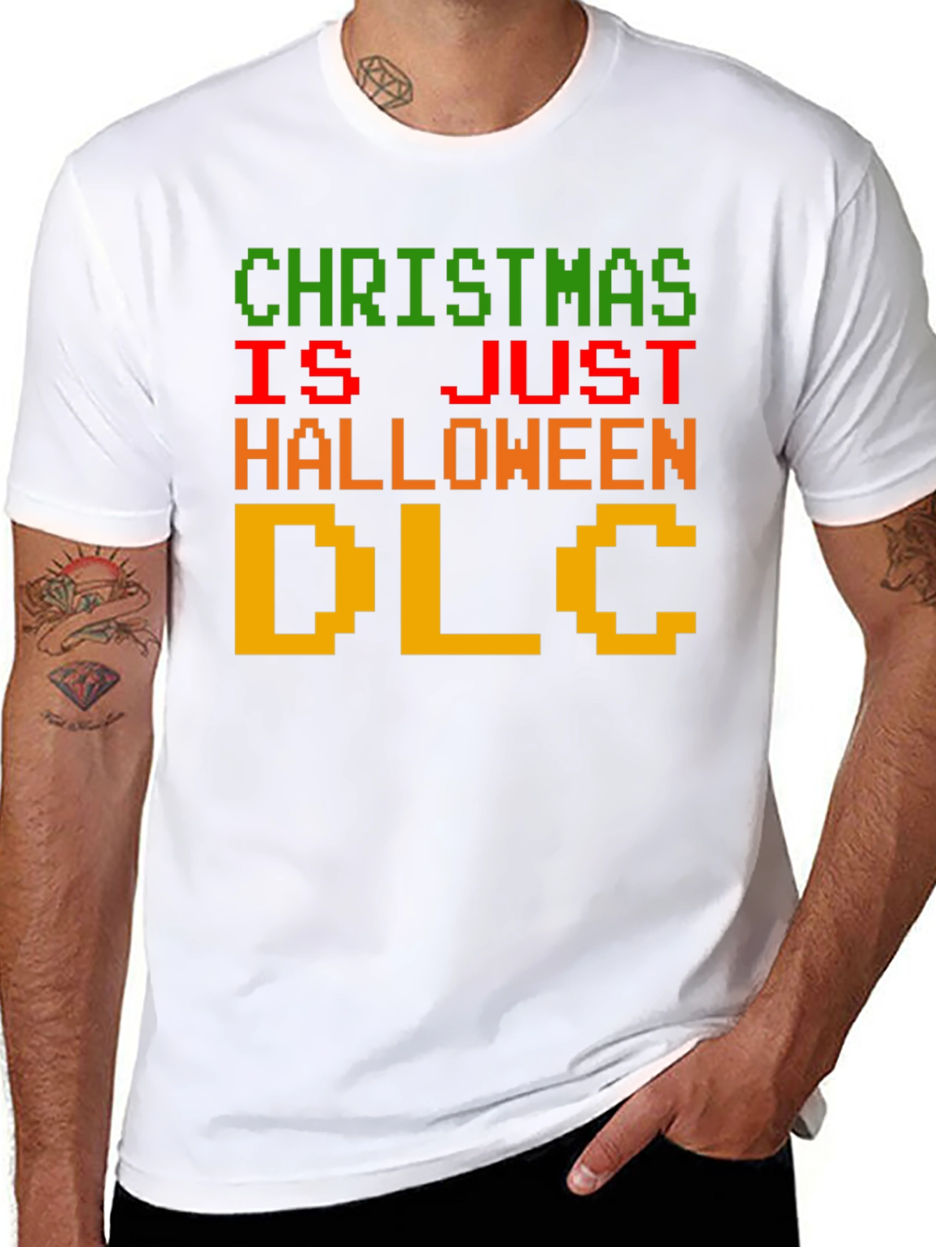 Christmas is Just Halloween DLC Funny Graphic Tee