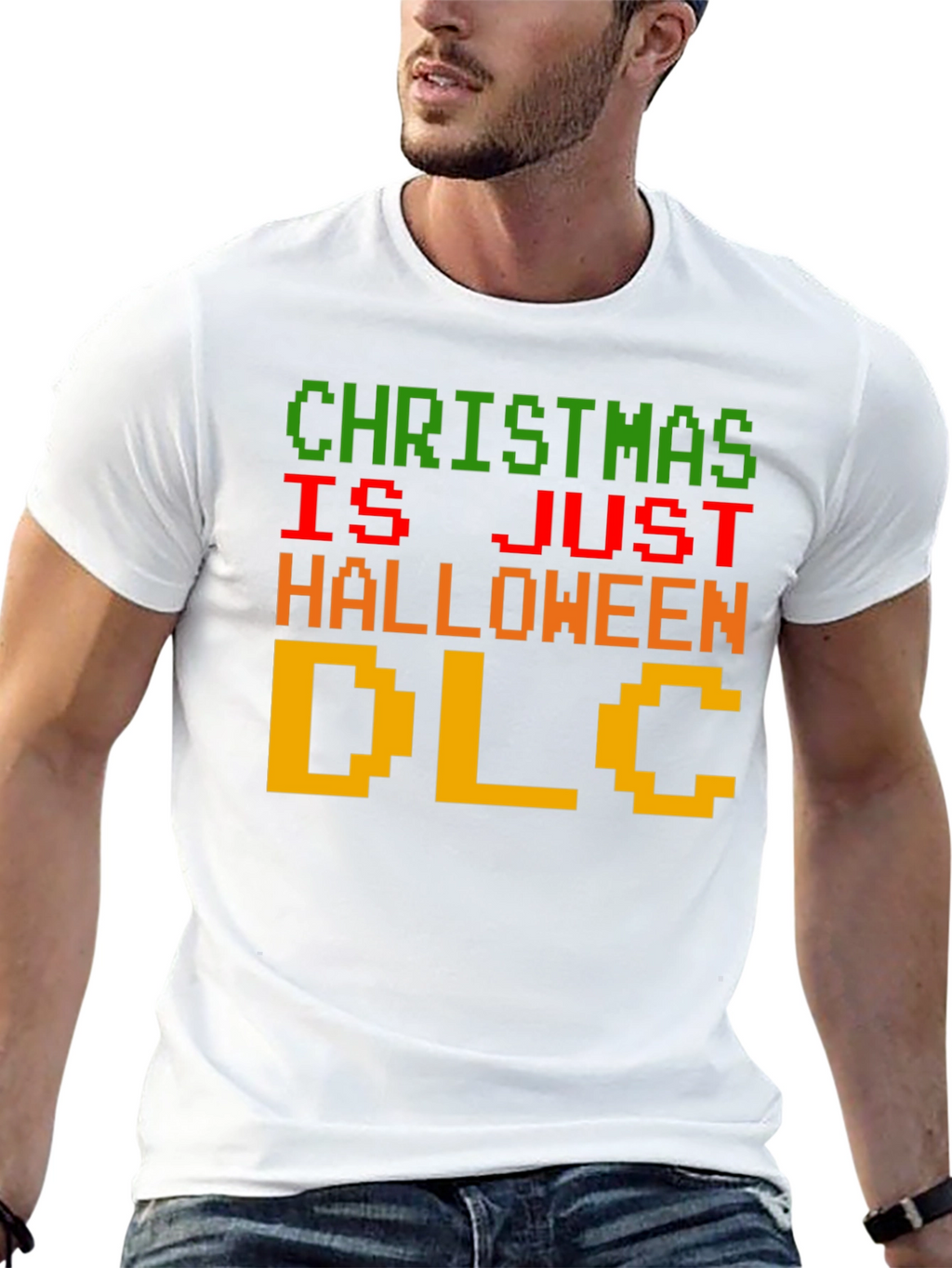 Christmas is Just Halloween DLC Funny Graphic Tee