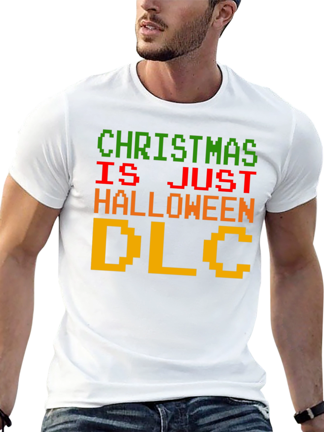 Christmas is Just Halloween DLC Funny Graphic Tee