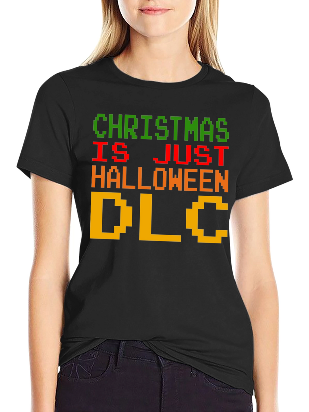 Christmas is Just Halloween DLC Funny Graphic Tee
