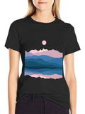 Mountainscape Graphic Tee - Nature Inspired Shirt