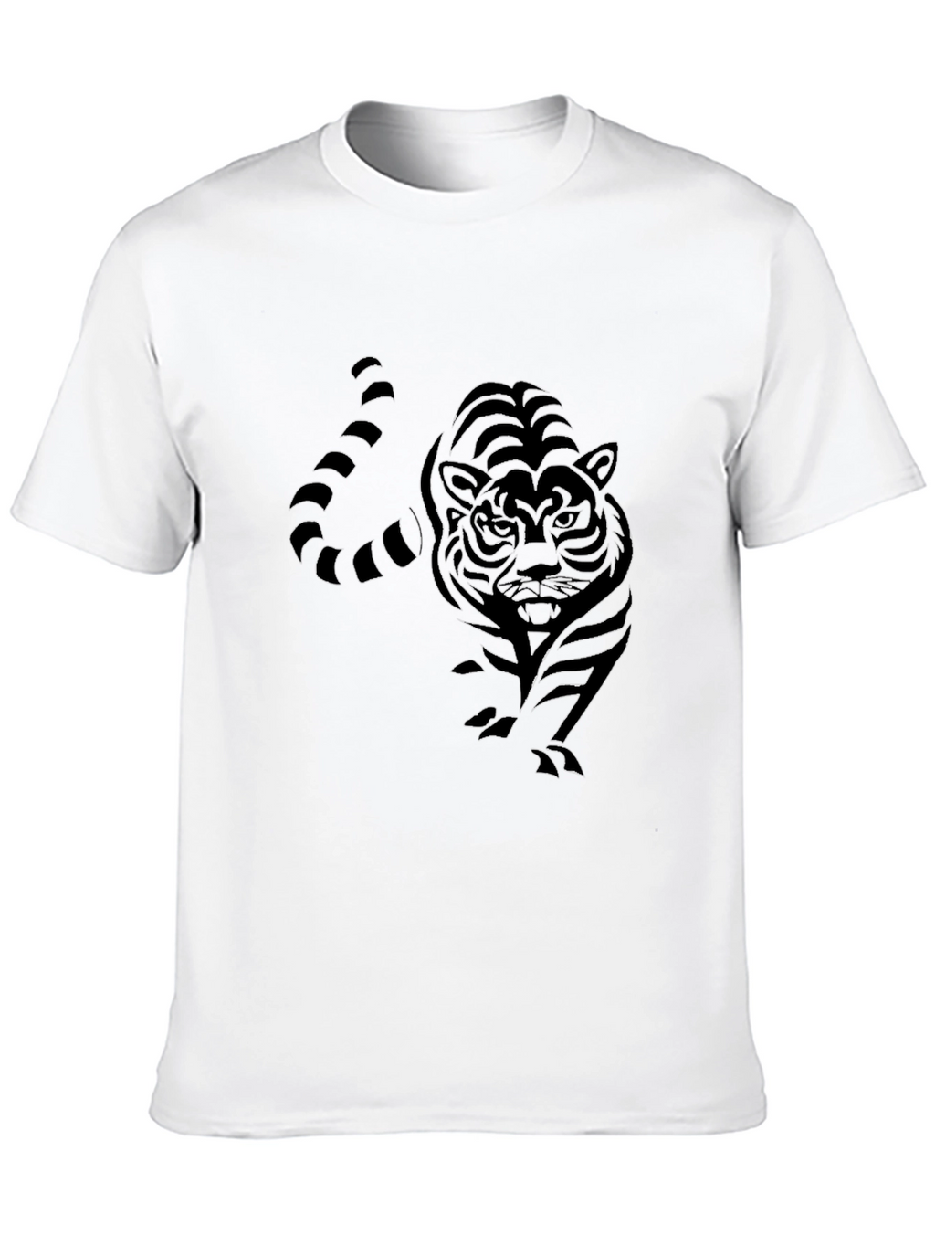 Black Tiger Graphic Tee - Mens Fashion