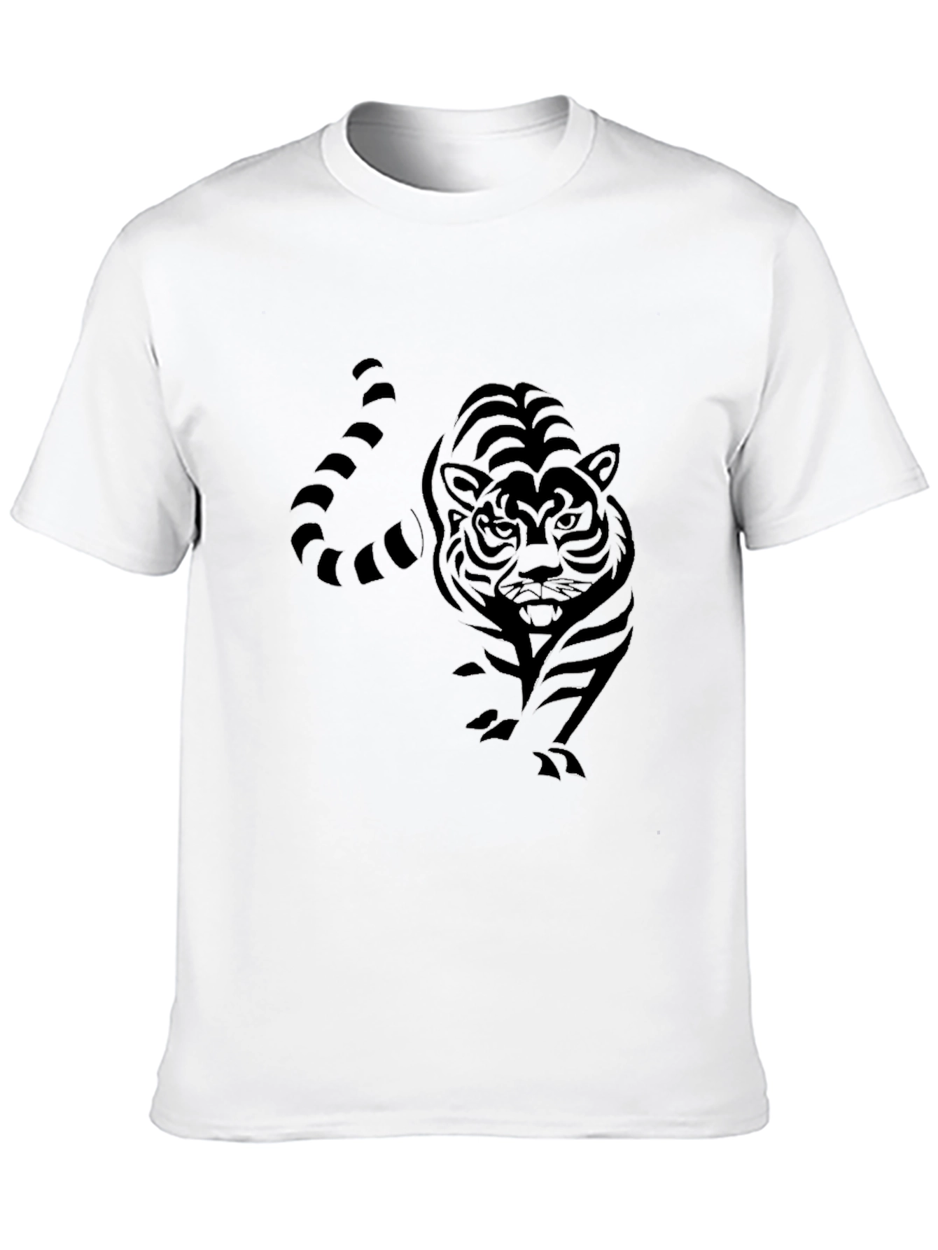 Black Tiger Graphic Tee - Mens Fashion