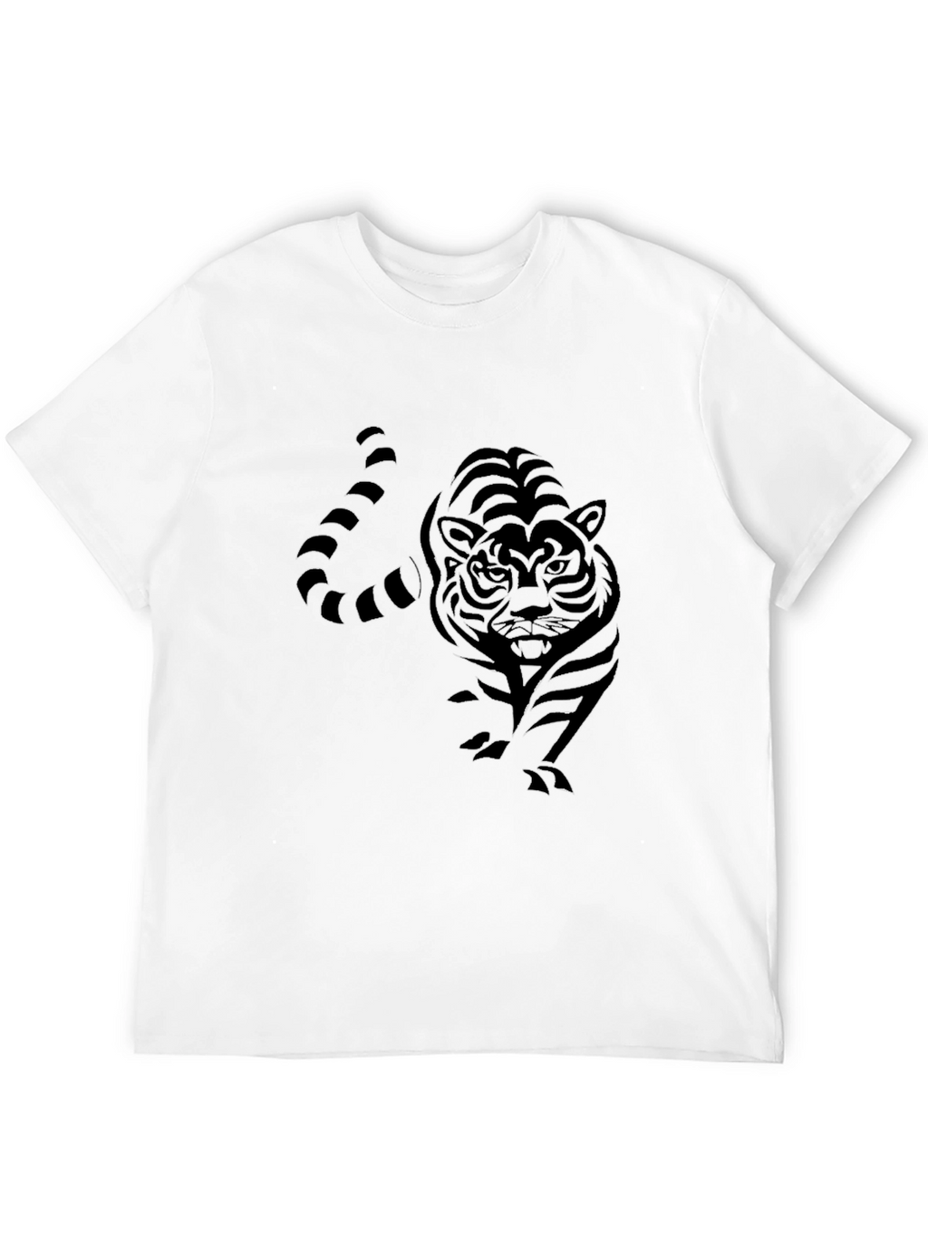 Black Tiger Graphic Tee - Mens Fashion