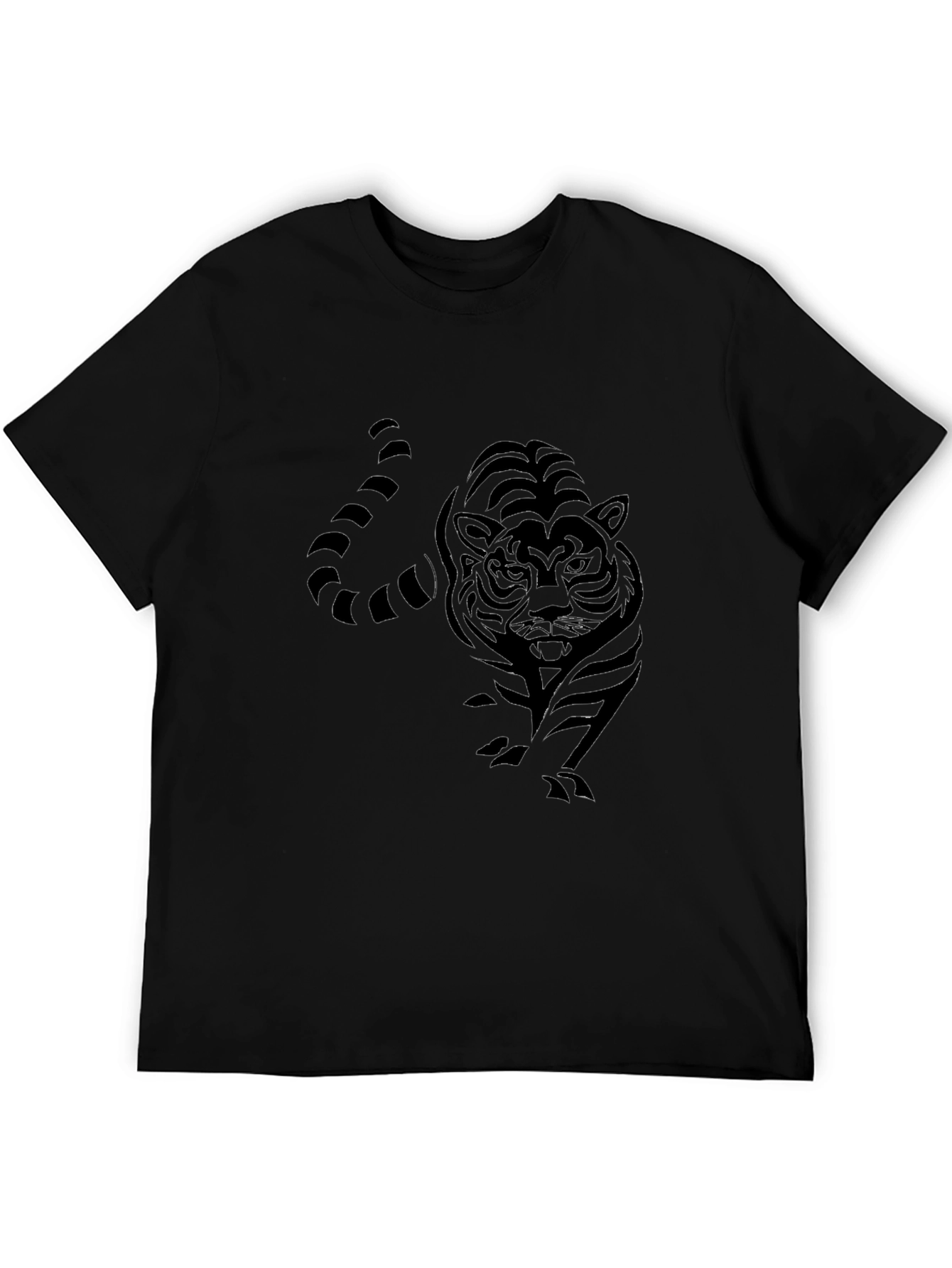 Black Tiger Graphic Tee - Mens Fashion
