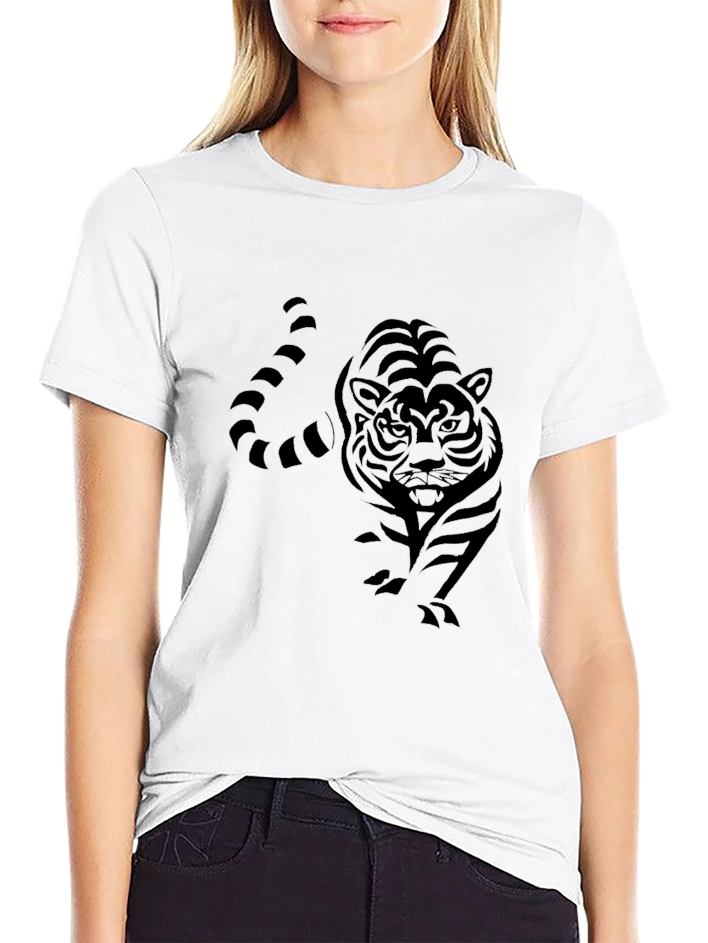 Black Tiger Graphic Tee - Mens Fashion