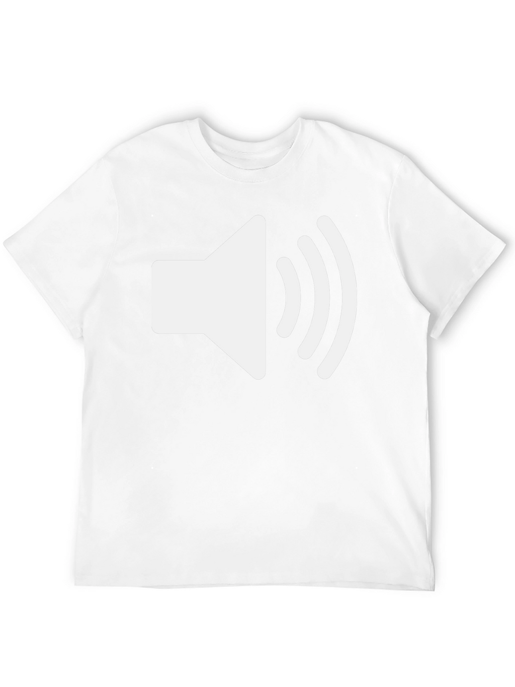 Black T-Shirt with White Speaker Icon
