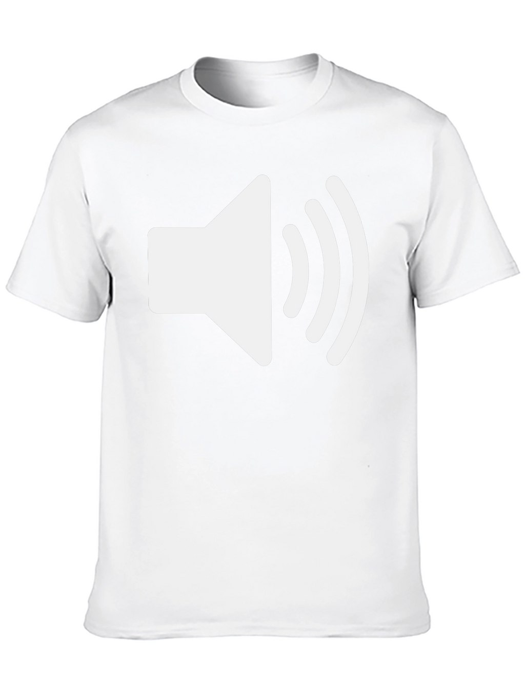 Black T-Shirt with White Speaker Icon