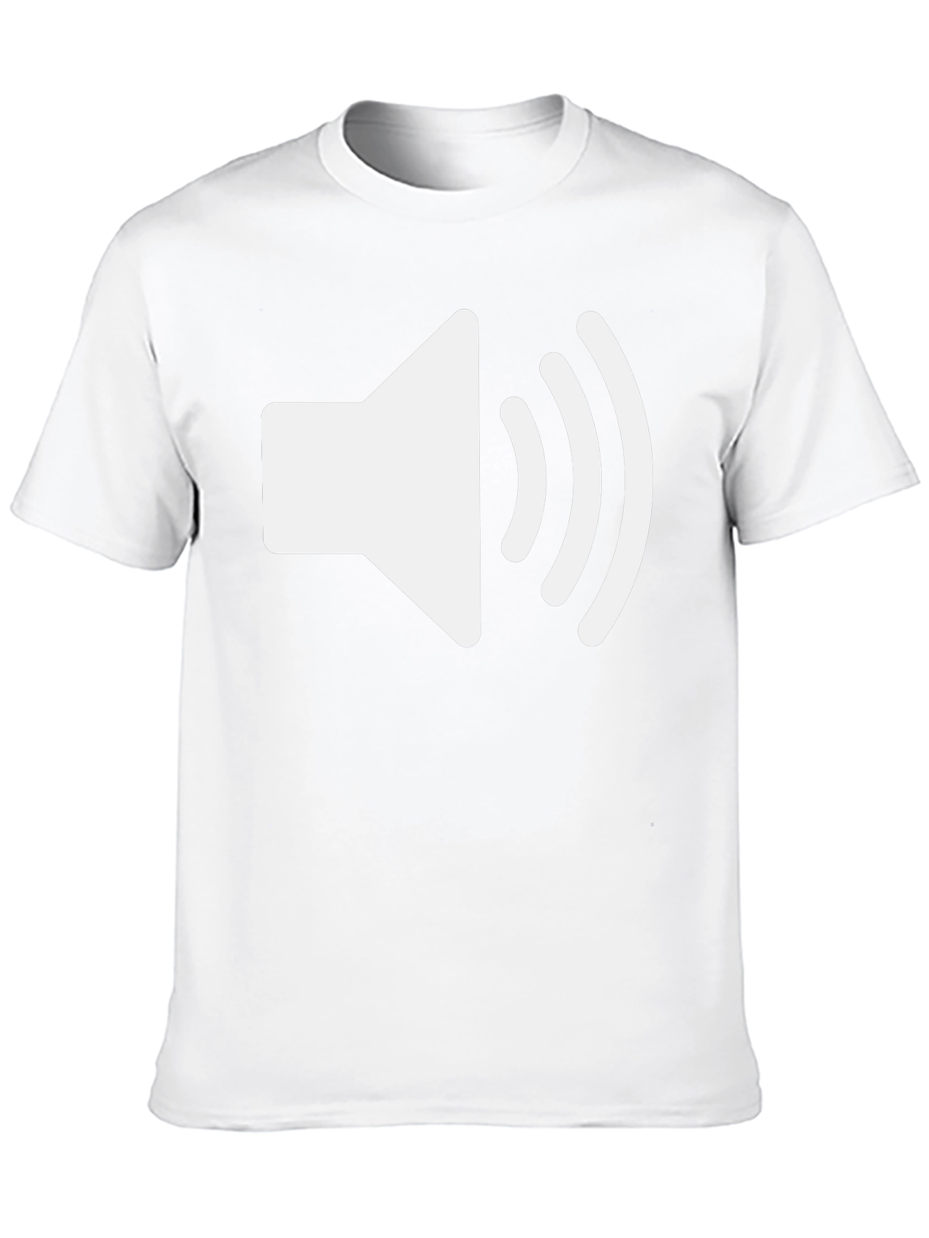 Black T-Shirt with White Speaker Icon