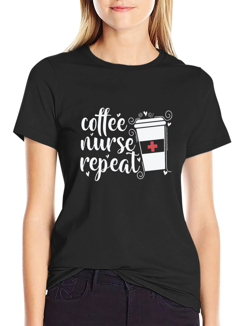 Coffee Nurse Repeat Graphic Tee - Unisex