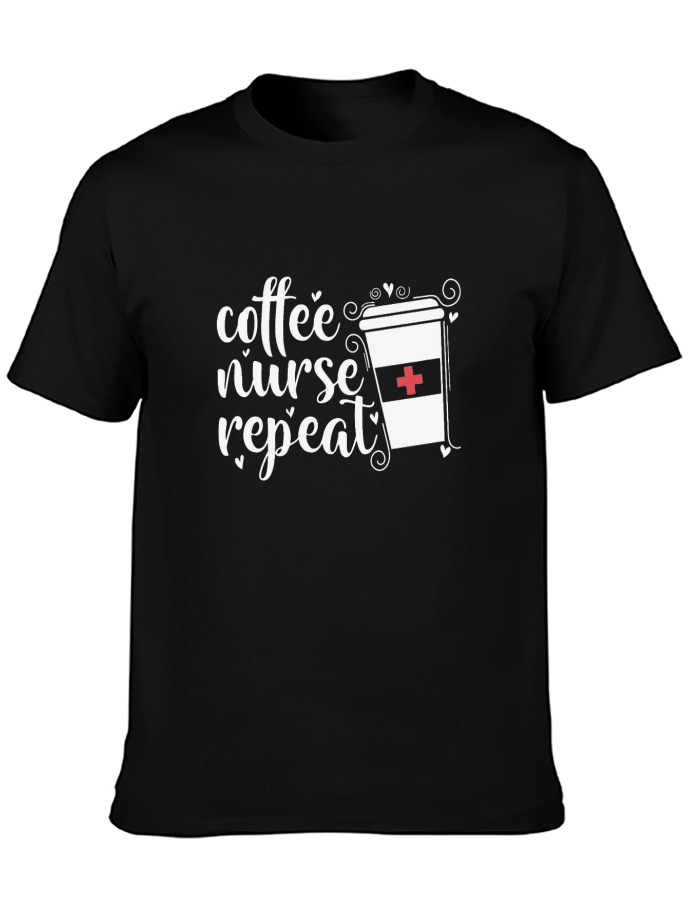 Coffee Nurse Repeat Graphic Tee - Unisex