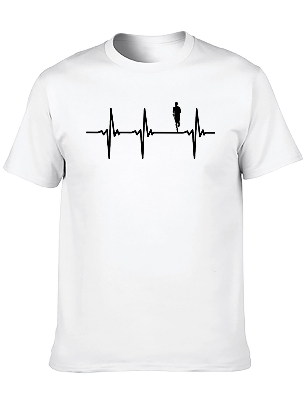 Runner Heartbeat T-Shirt - Black Athletic Tee
