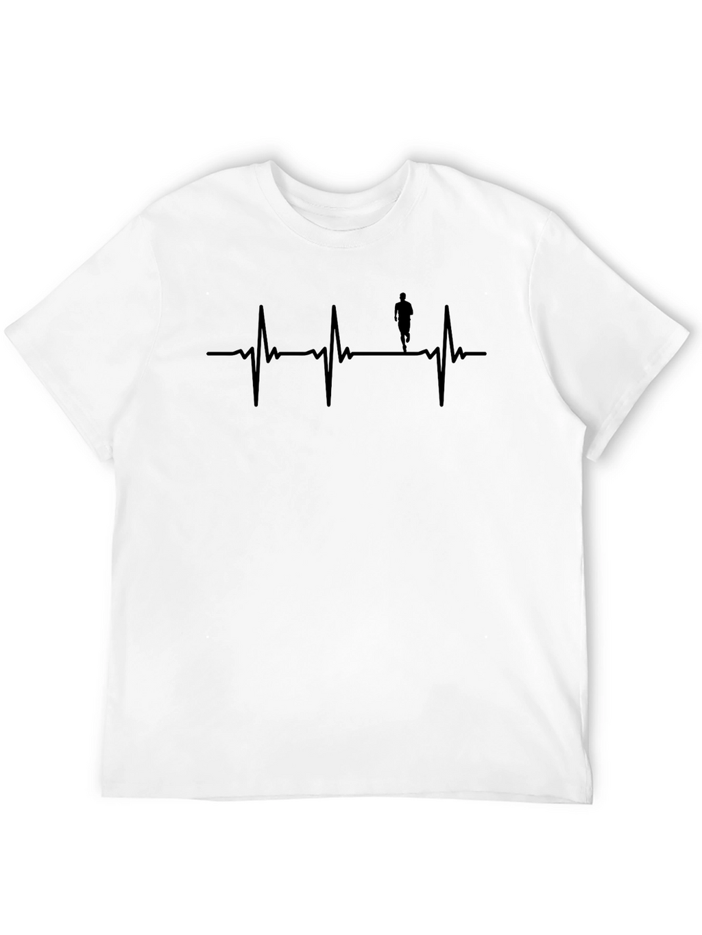 Runner Heartbeat T-Shirt - Black Athletic Tee
