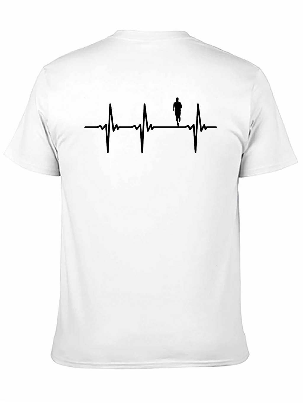 Runner Heartbeat T-Shirt - Black Athletic Tee