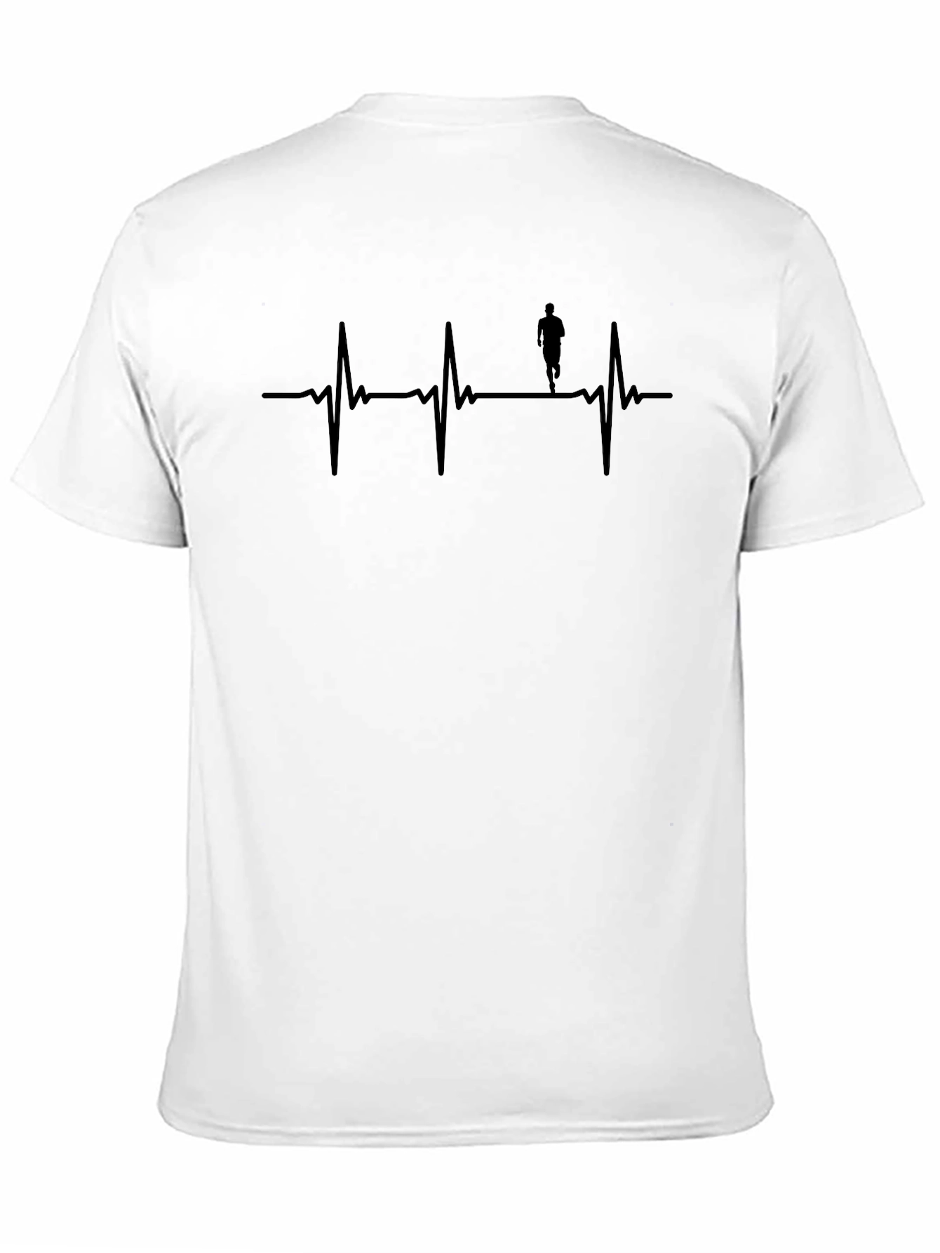 Runner Heartbeat T-Shirt - Black Athletic Tee