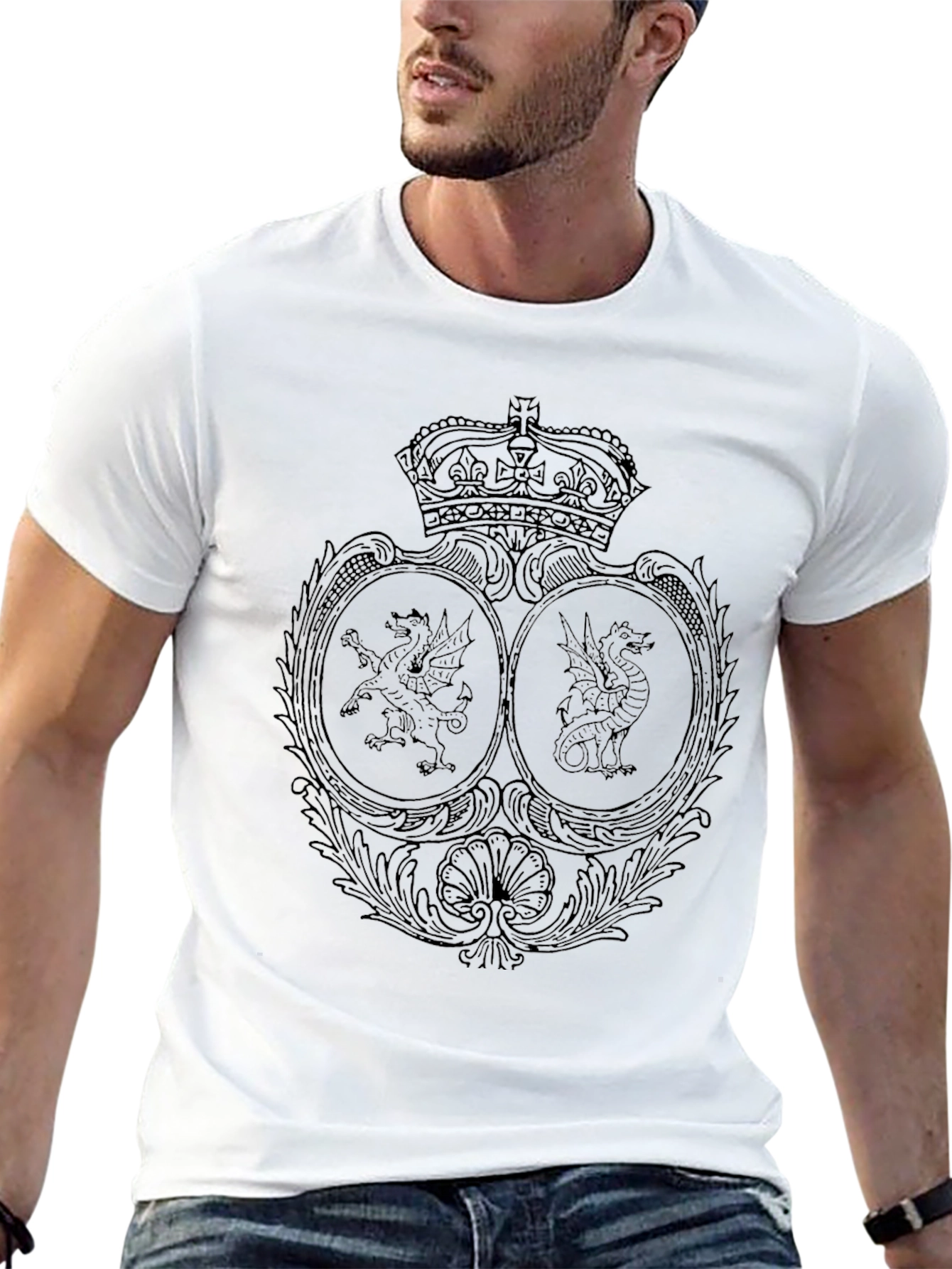 Dragon Crest Graphic Tee - Classic Black T-Shirt