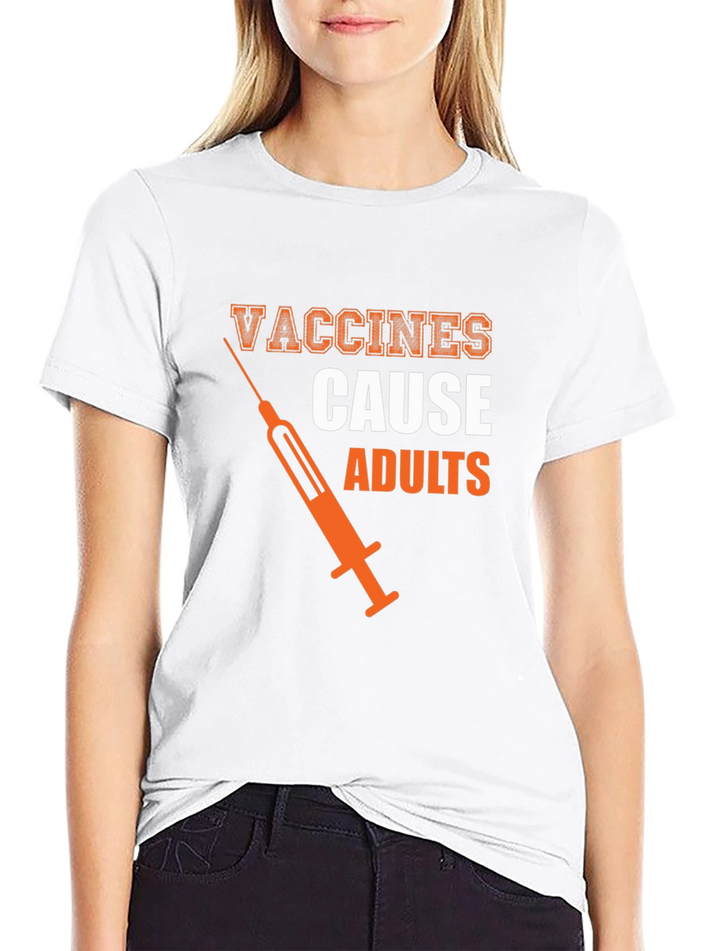 Vaccines Cause Adults Graphic Tee