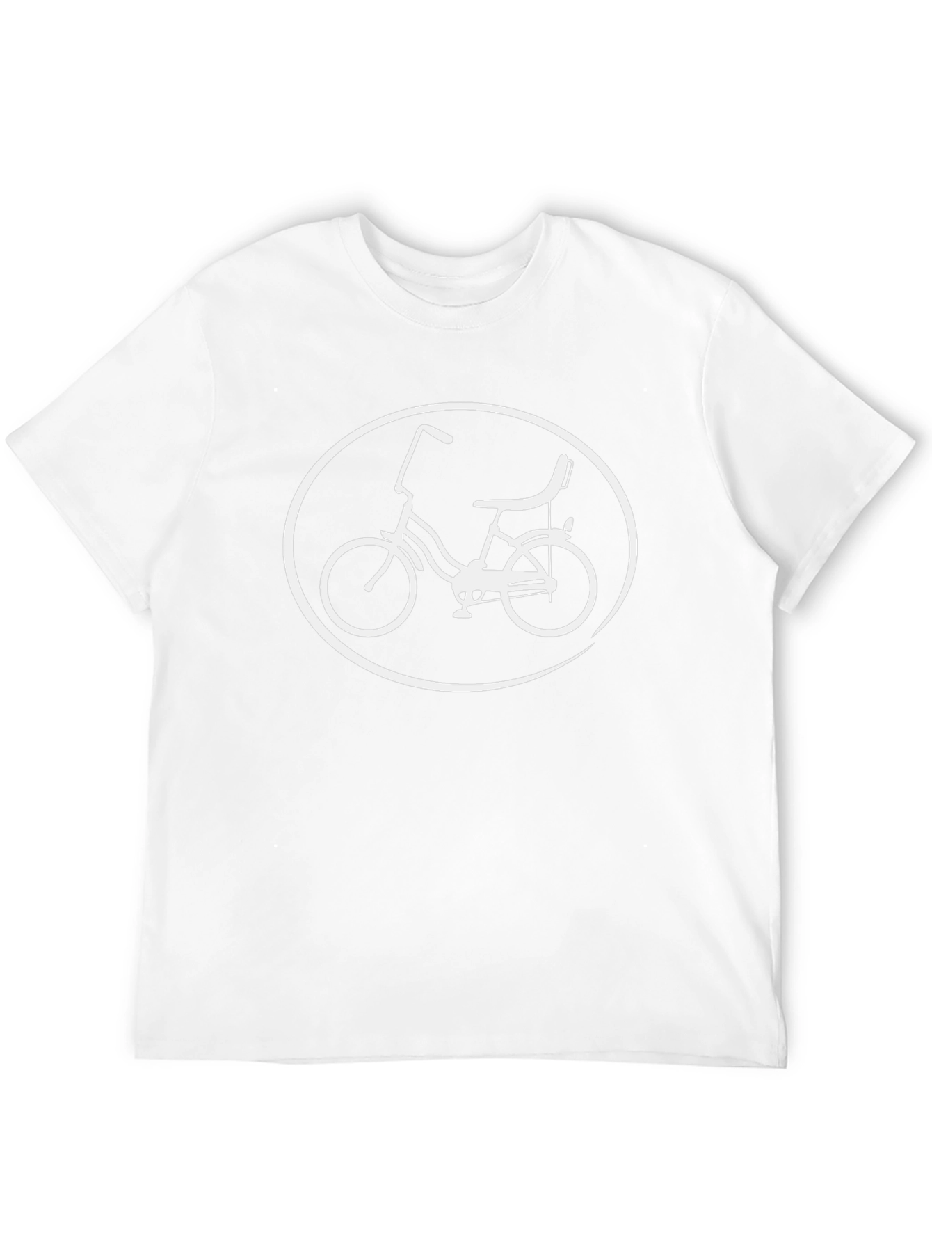 Retro Bike T-Shirt - Classic White Design on Black
