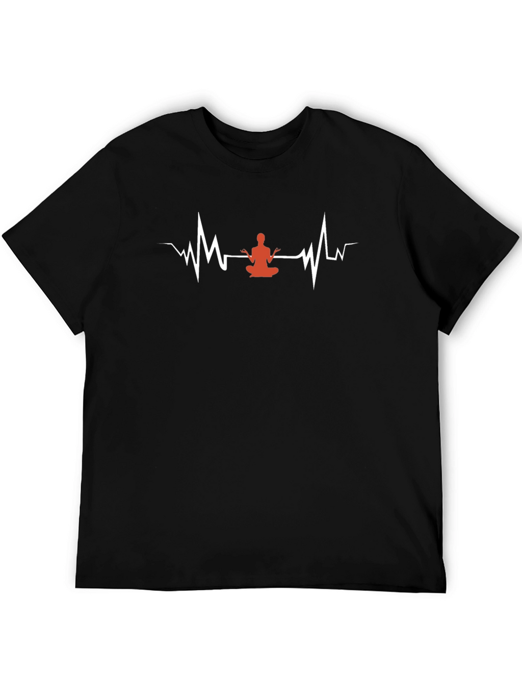 Yoga Heartbeat T-Shirt - Black Cotton Tee