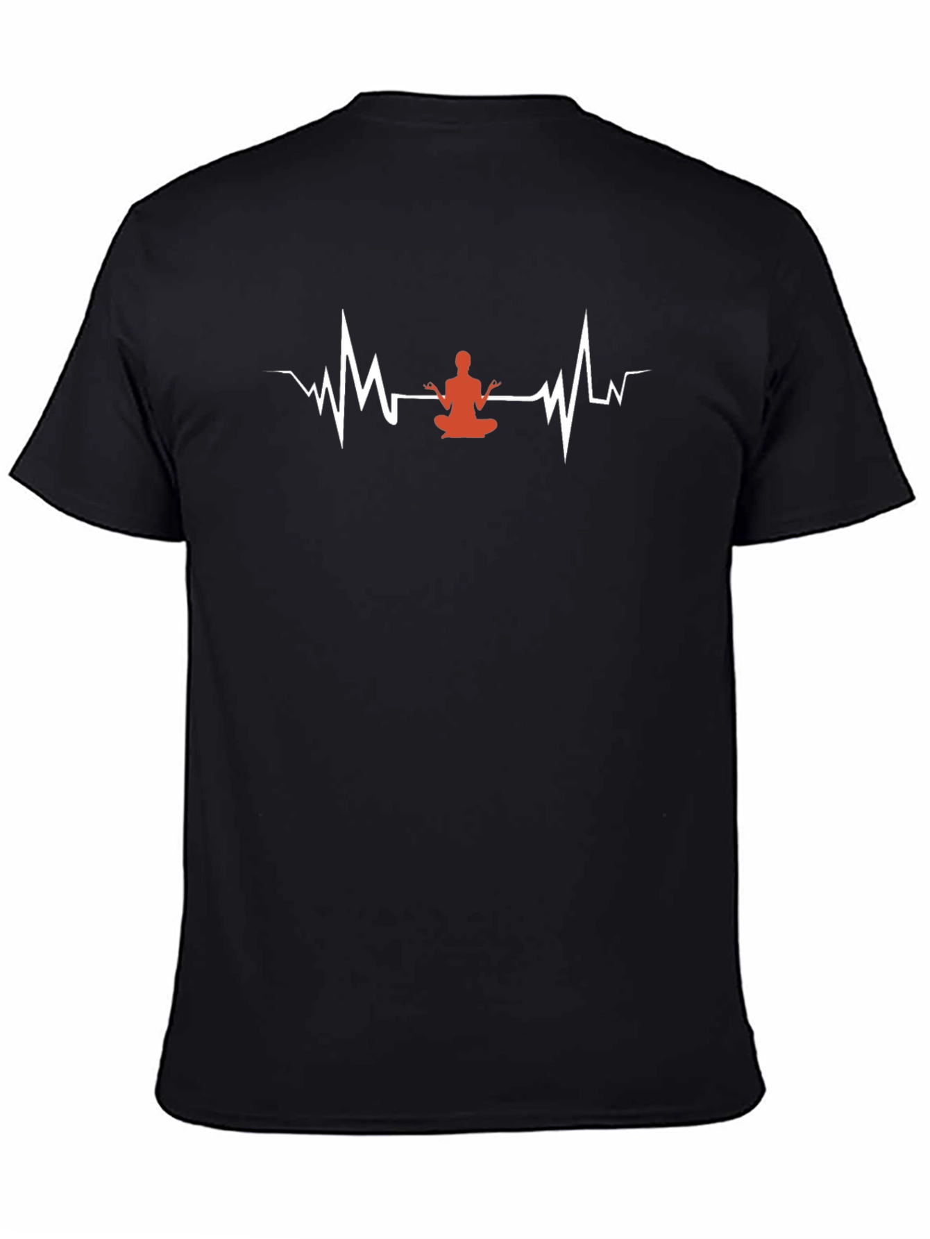 Yoga Heartbeat T-Shirt - Black Cotton Tee