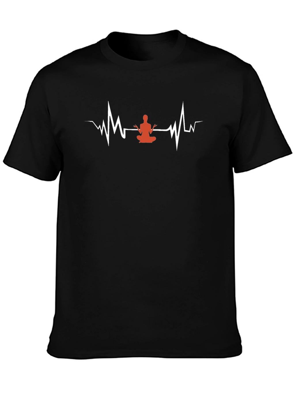 Yoga Heartbeat T-Shirt - Black Cotton Tee