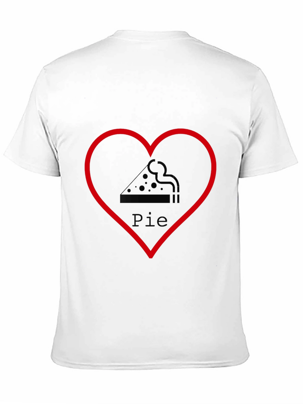 Pizza Pie Heart Graphic Tee - Casual Black T-Shirt