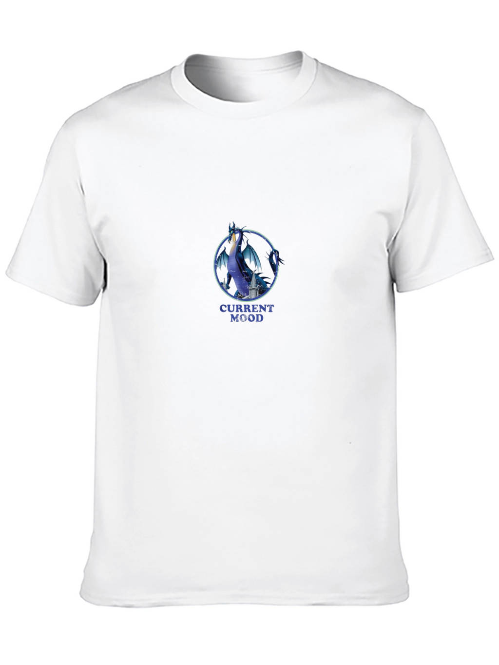 Moody Dragon Graphic Tee - Black Cotton T-Shirt