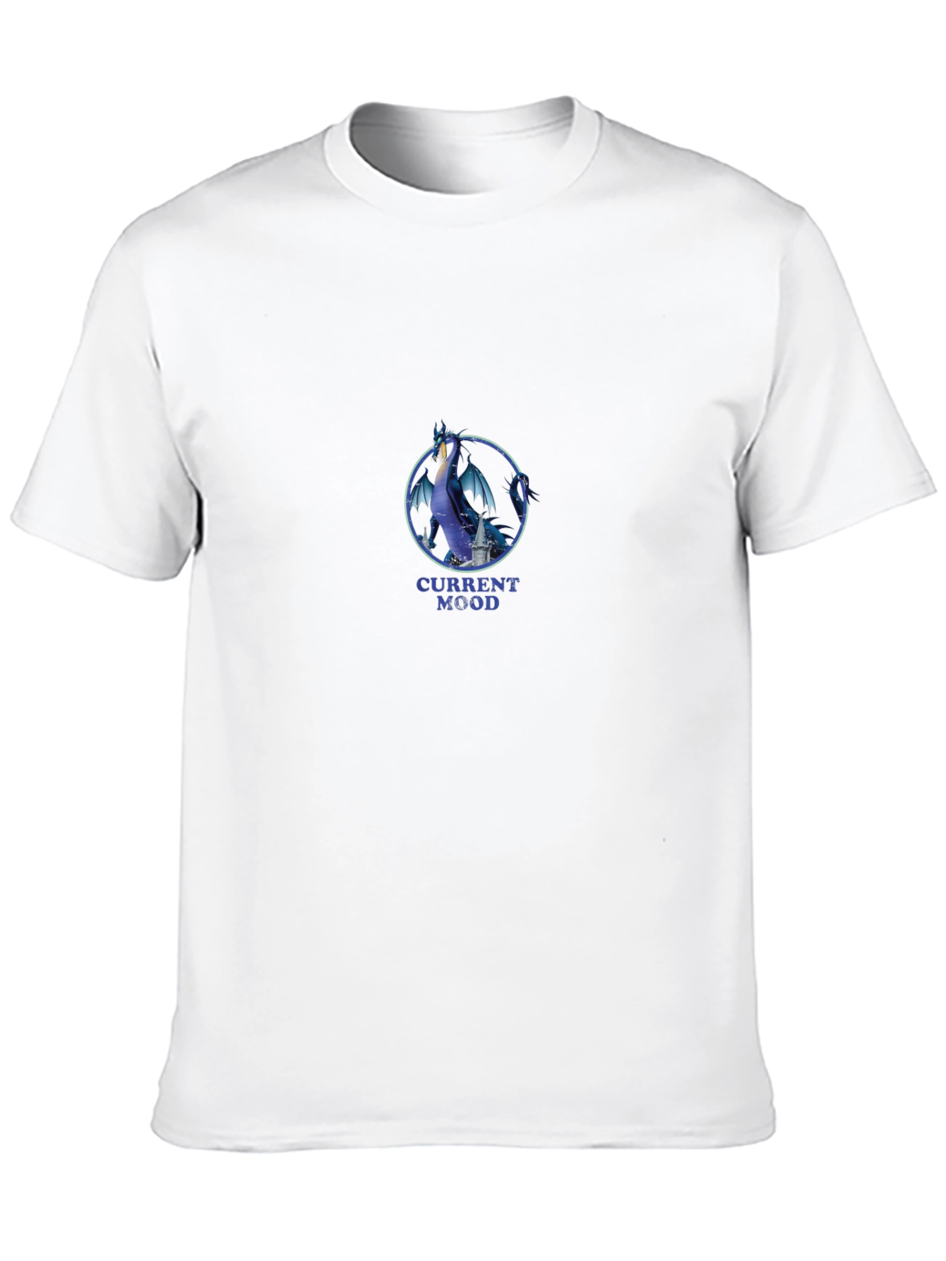 Moody Dragon Graphic Tee - Black Cotton T-Shirt