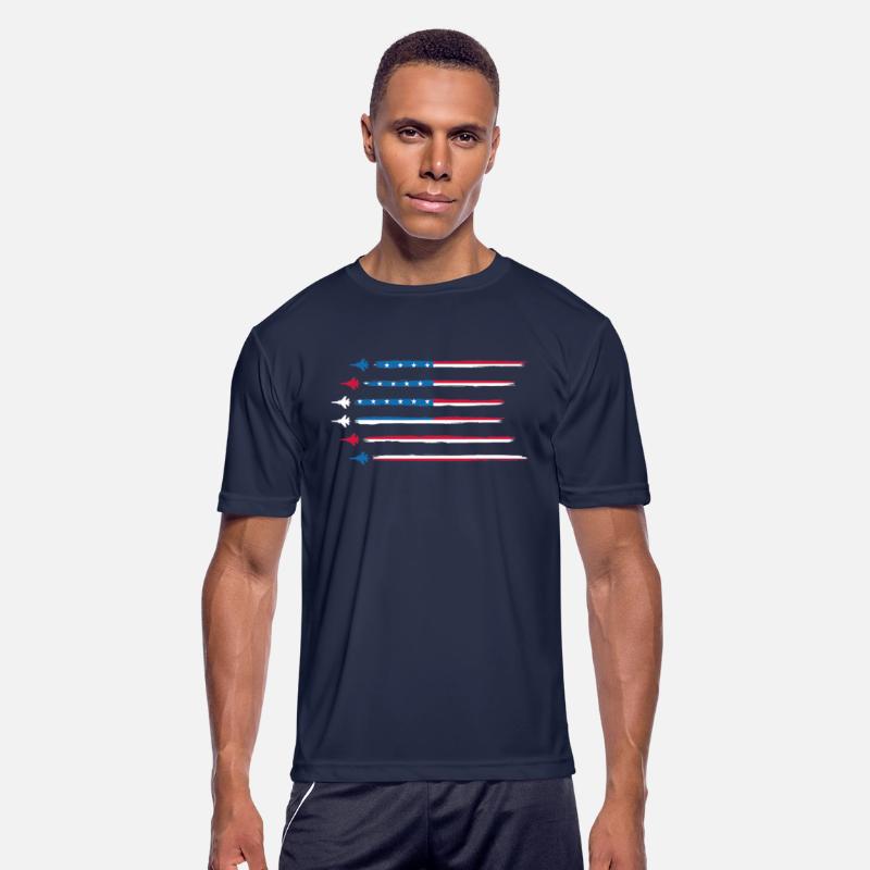American Flag Military Jet Plane Aviation T Shirt