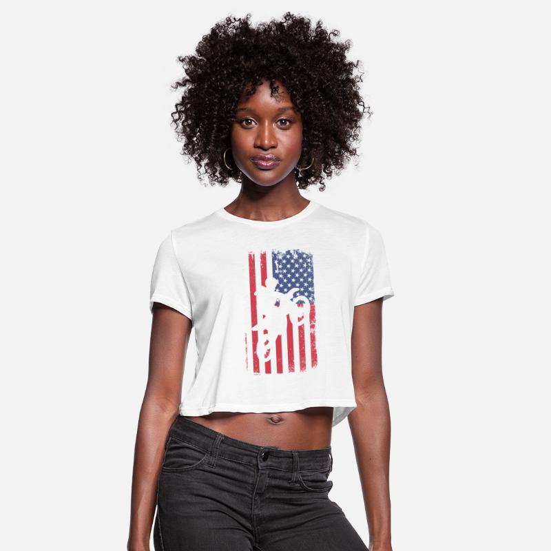 American usa flag dirt bike rider motocross