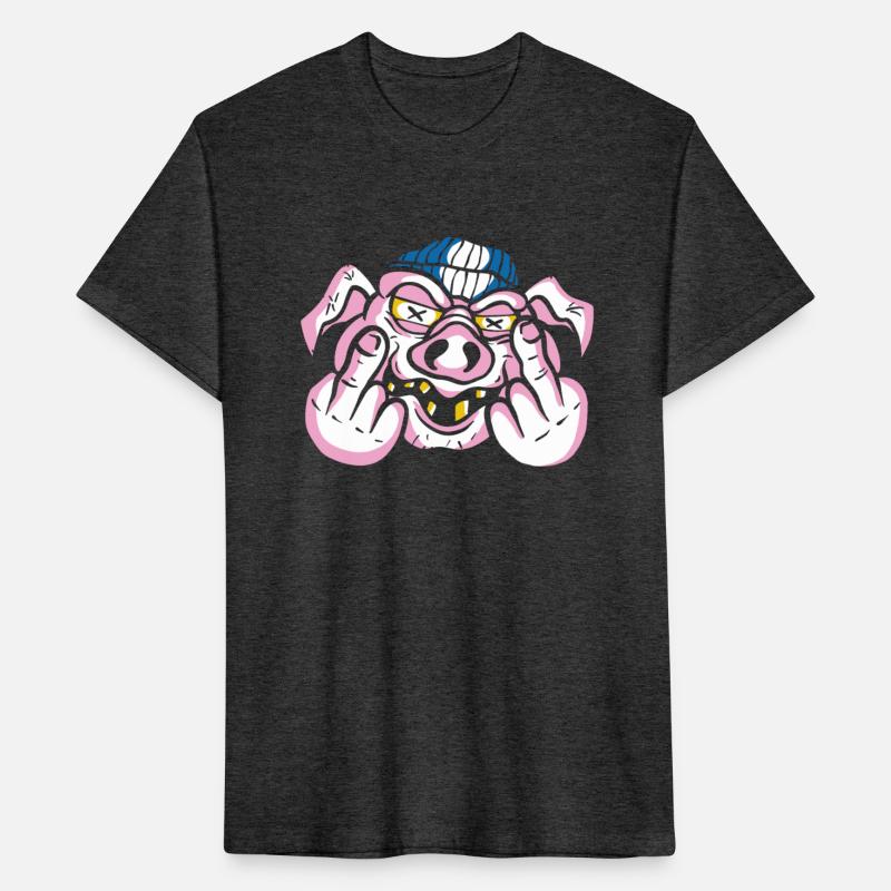 Angry Pig Middle Finger t shirt