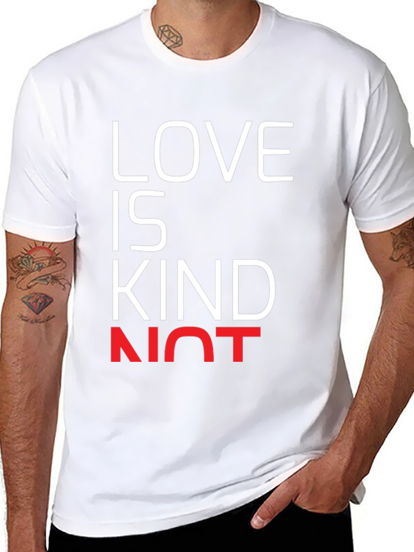 Love is Kind Not T-Shirt - Black Graphic Tee