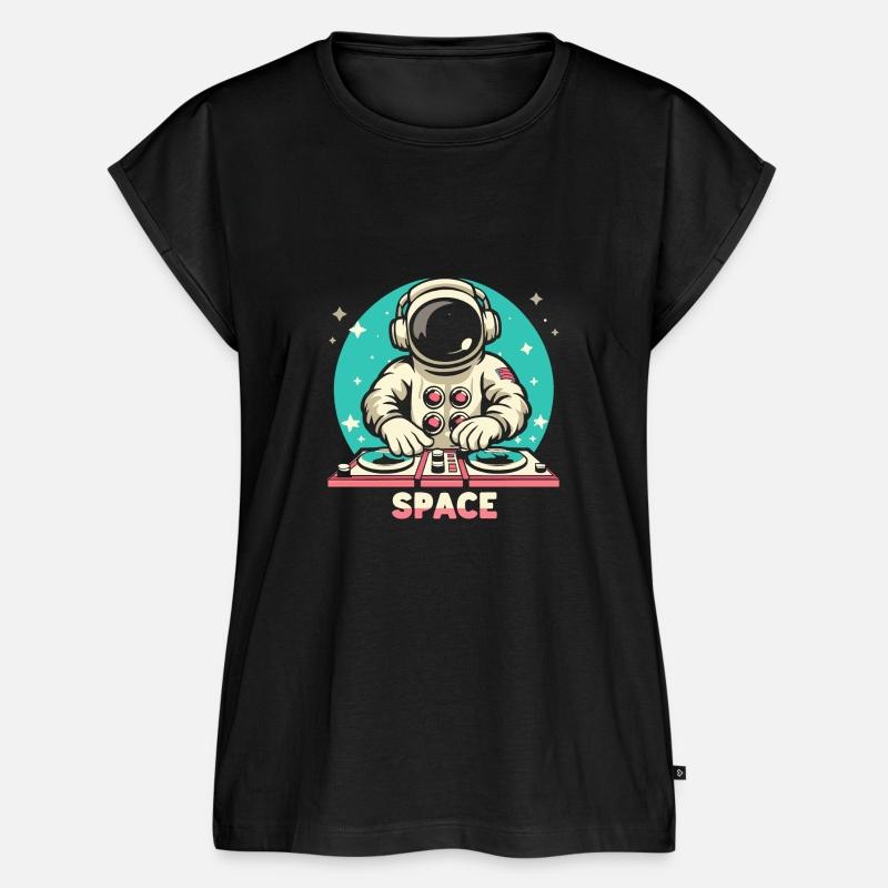 Astronaut playing dj in space T Shirt design