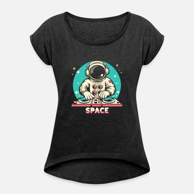 Astronaut playing dj in space T Shirt design