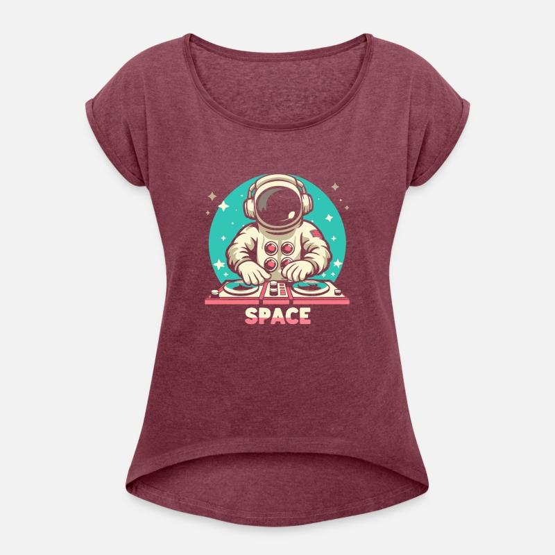 Astronaut playing dj in space T Shirt design
