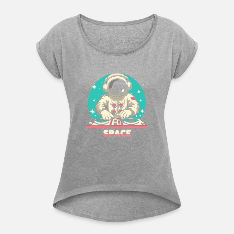 Astronaut playing dj in space T Shirt design