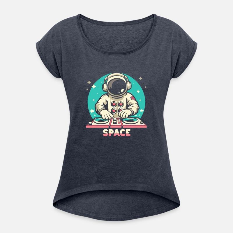 Astronaut playing dj in space T Shirt design