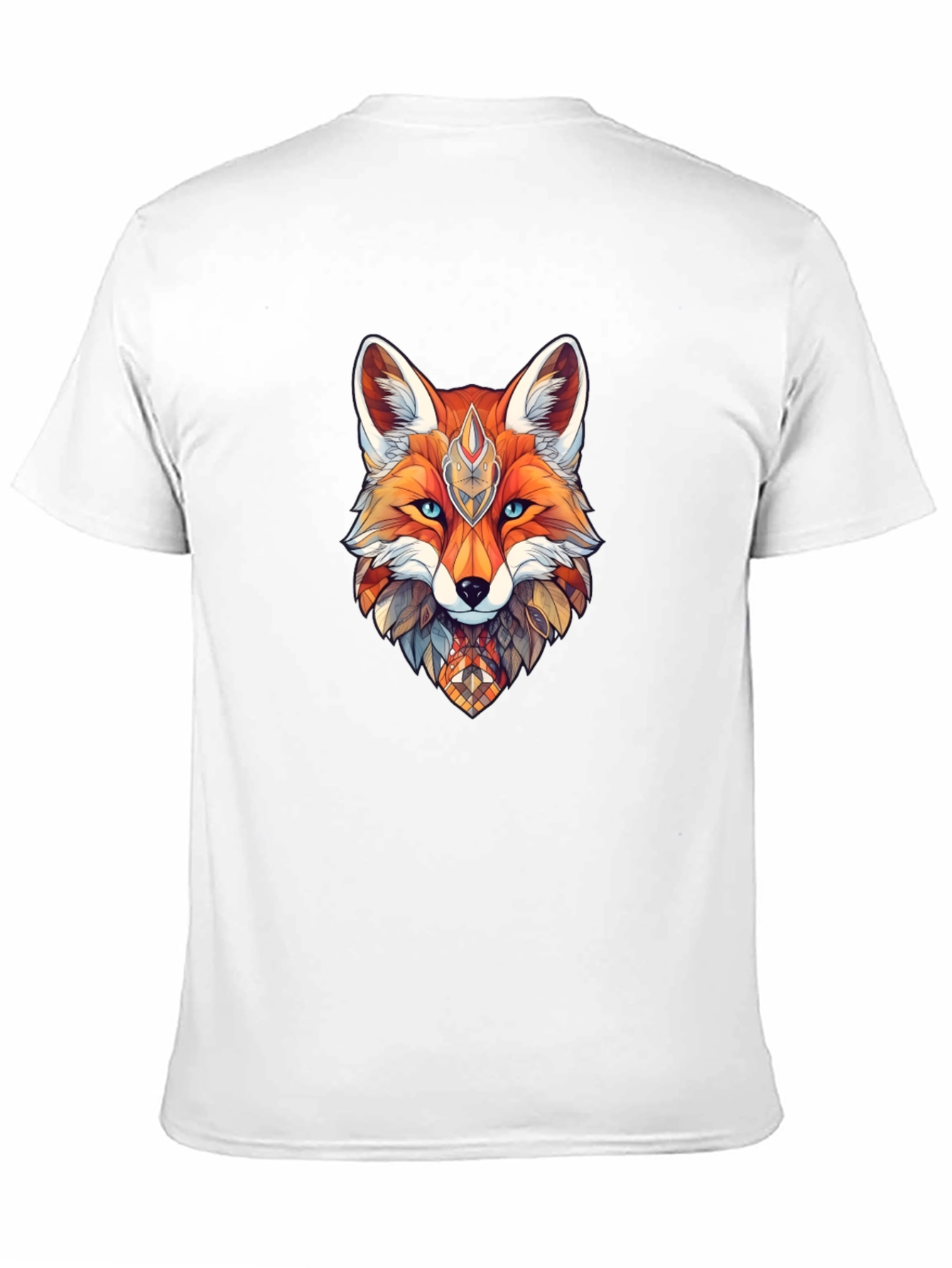 Geometric Fox Graphic Print T-Shirt