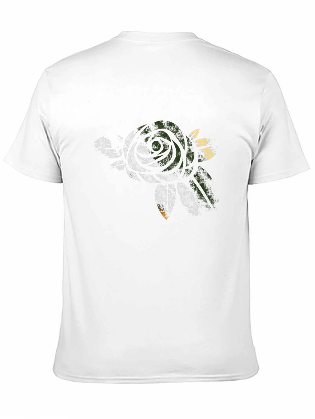 Mens Black Rose Graphic T-Shirt
