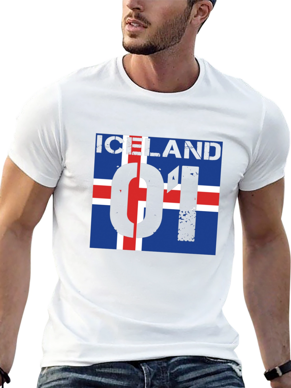 Iceland Flag Graphic Print T-Shirt