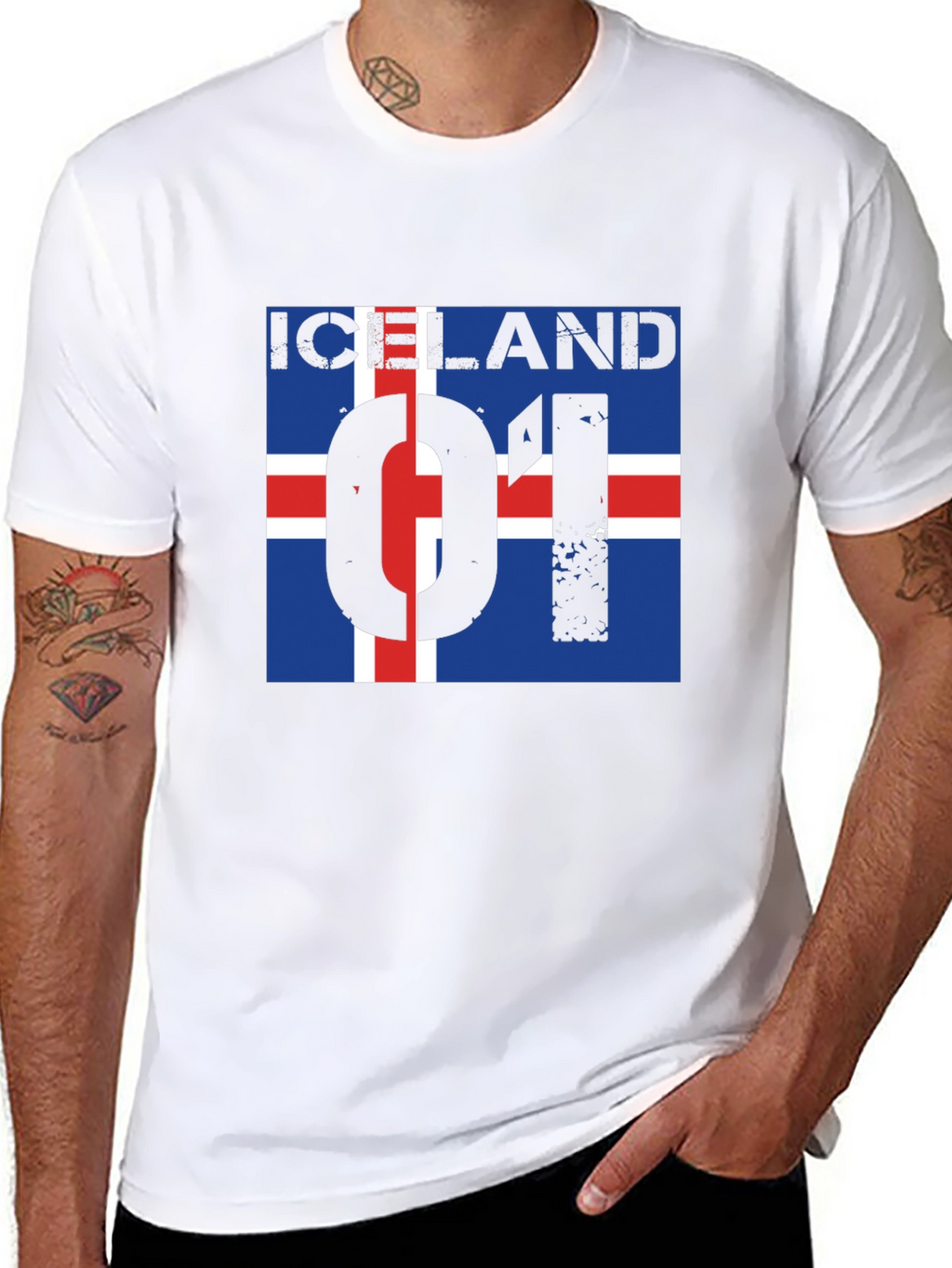 Iceland Flag Graphic Print T-Shirt