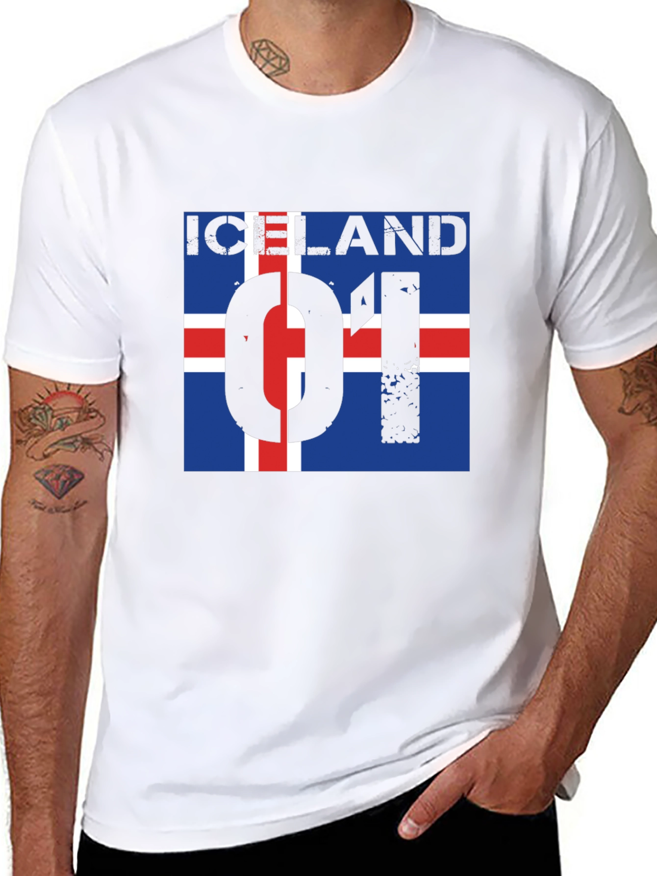 Iceland Flag Graphic Print T-Shirt