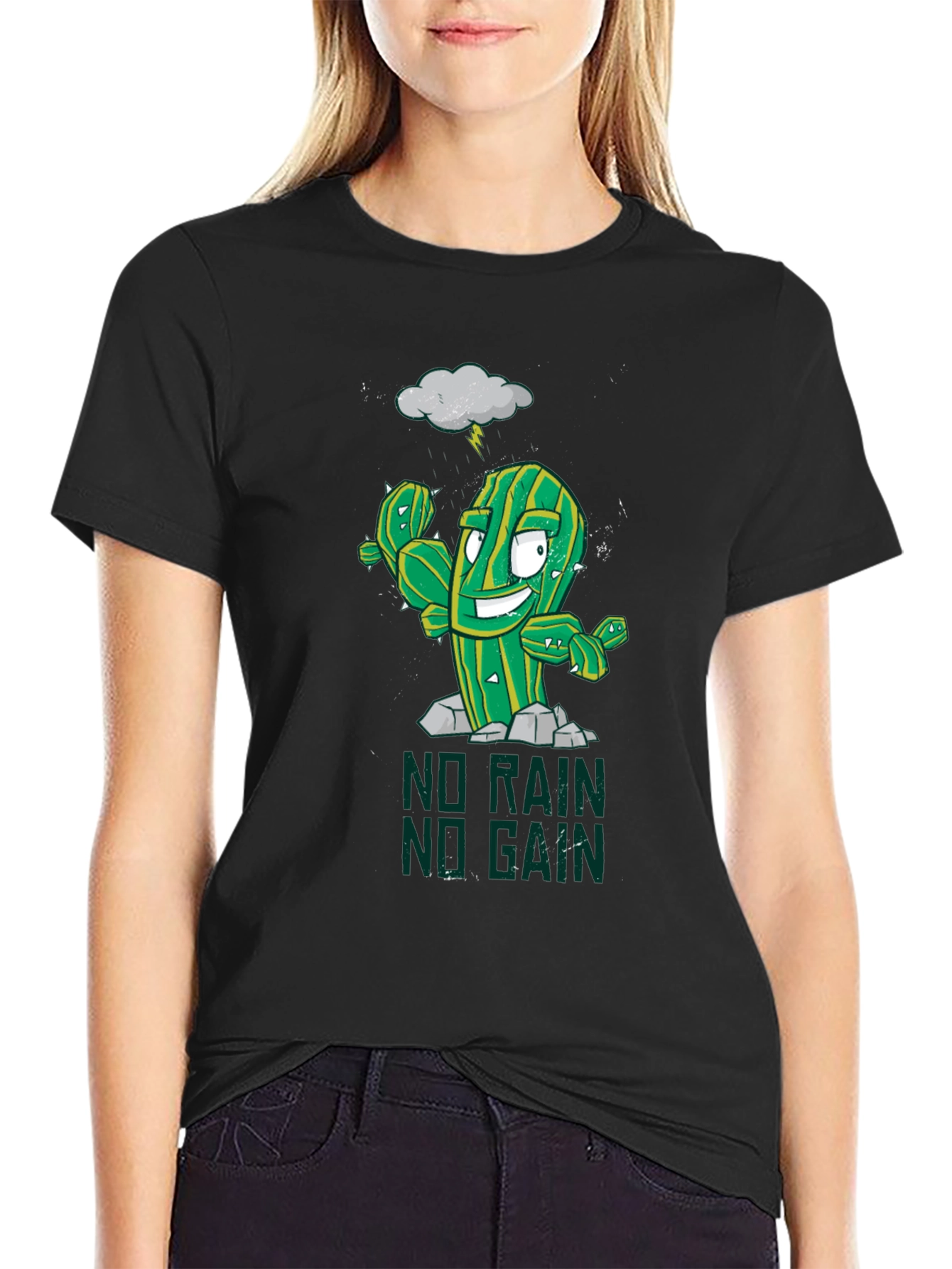 No Rain No Gain Graphic Tee - Gym Motivation