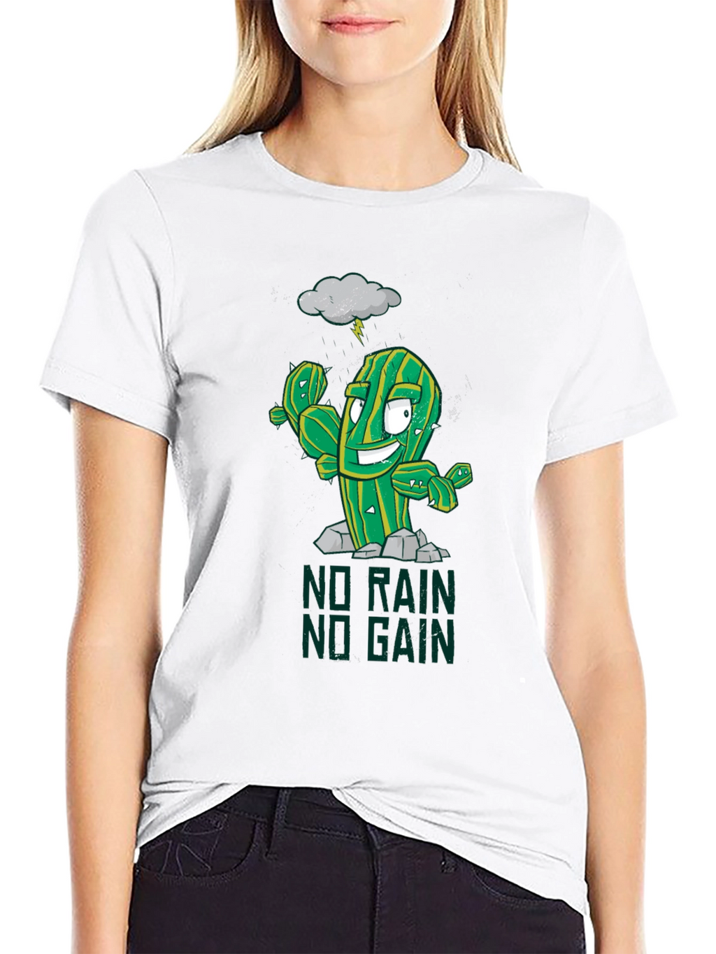 No Rain No Gain Graphic Tee - Gym Motivation