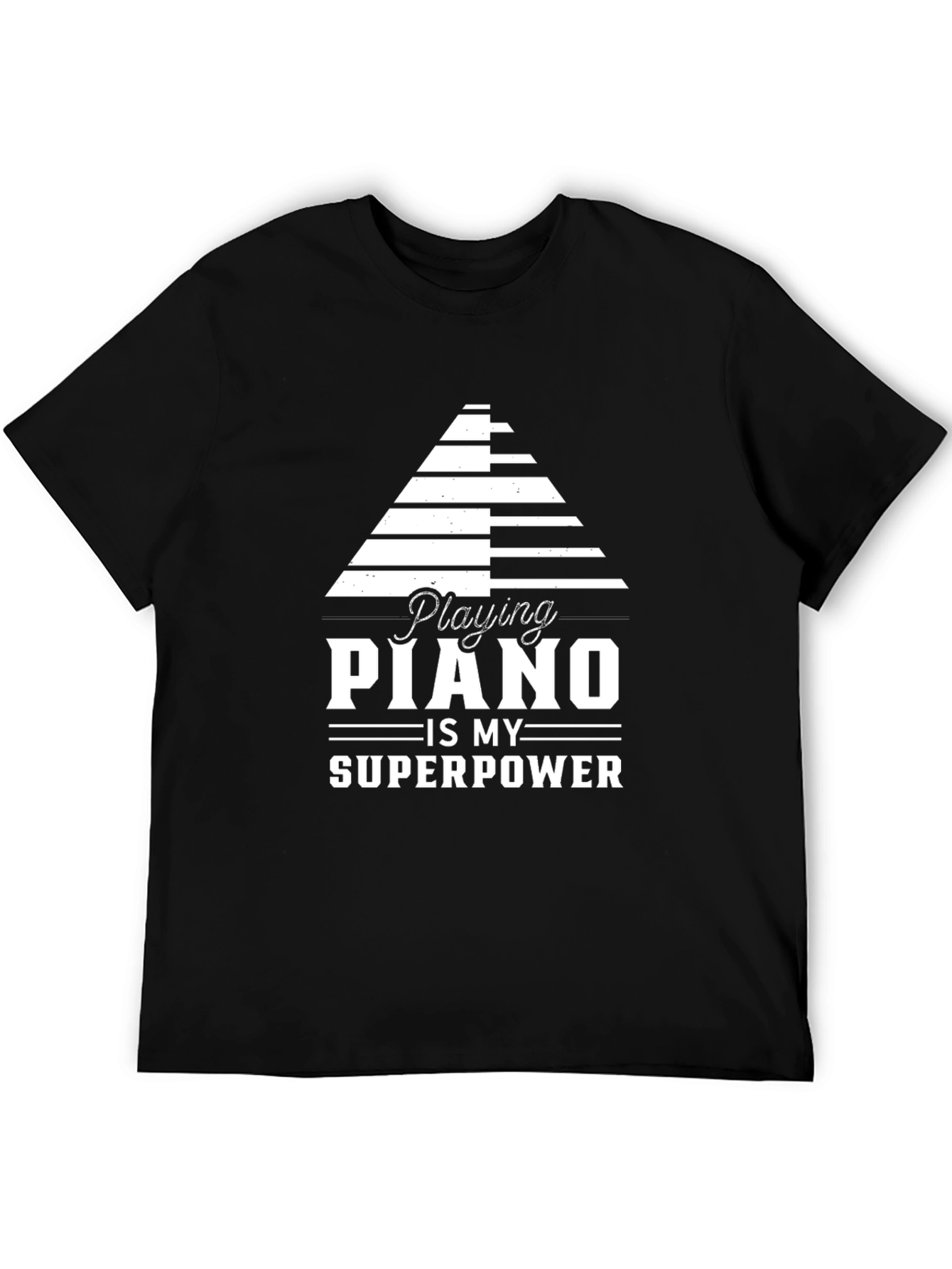 Piano Superpower Black Graphic Tee