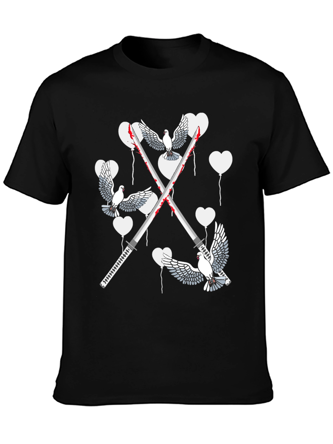 Dove & Sword Graphic T-Shirt - Unique Peace & Power Design