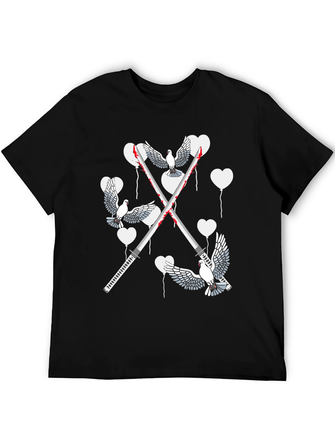 Dove & Sword Graphic T-Shirt - Unique Peace & Power Design