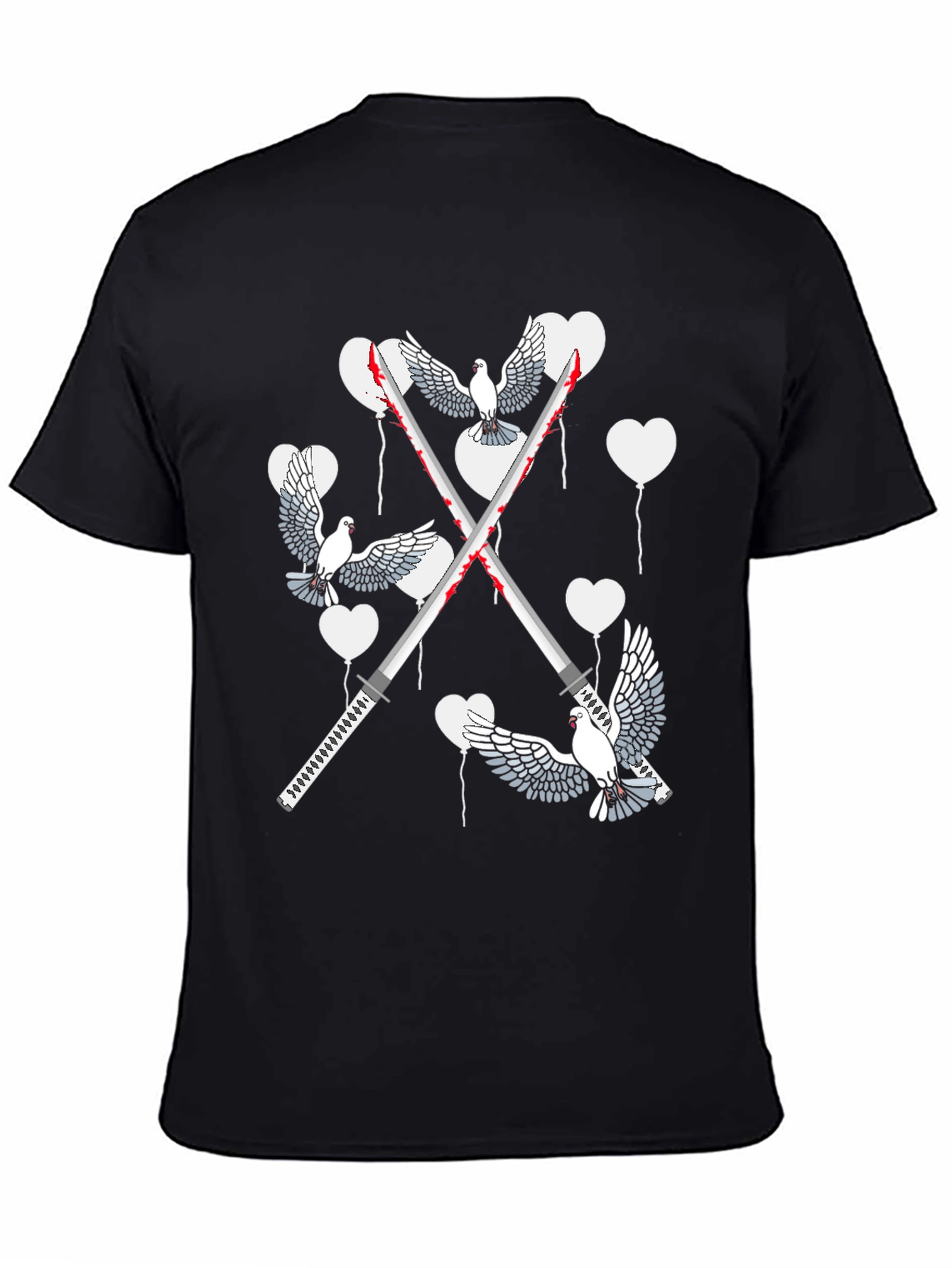 Dove & Sword Graphic T-Shirt - Unique Peace & Power Design