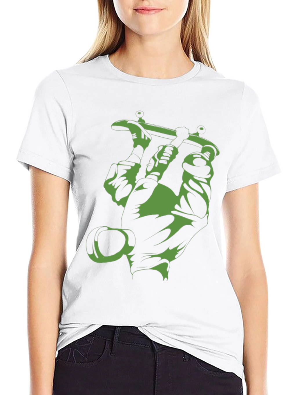 Green Tattoo Machine Graphic Tee - Black Cotton T-Shirt