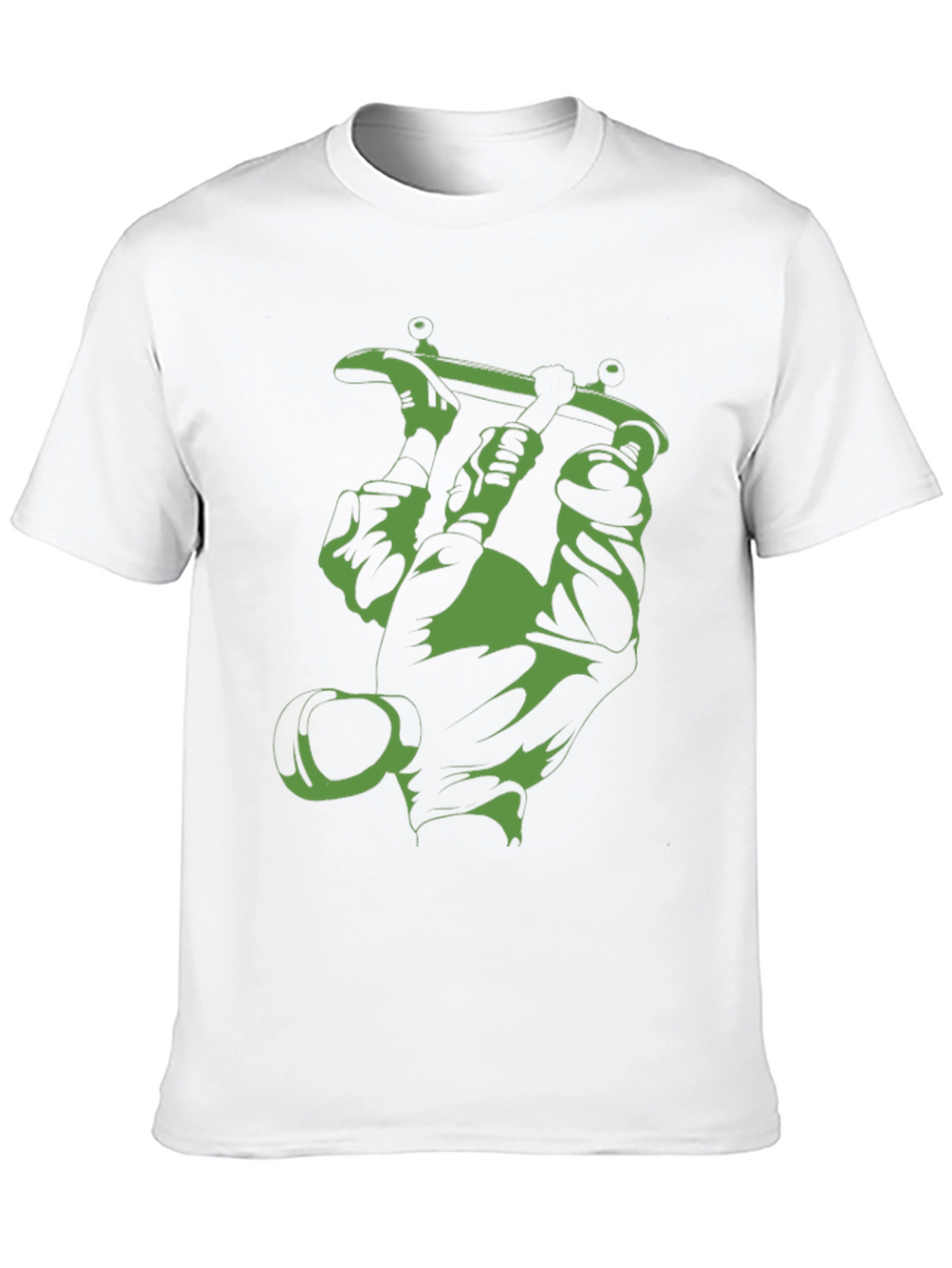 Green Tattoo Machine Graphic Tee - Black Cotton T-Shirt